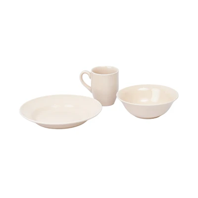 Gambar Delicia Farbe Perlengkapan Makan Set 3 pcs - Krem Beige