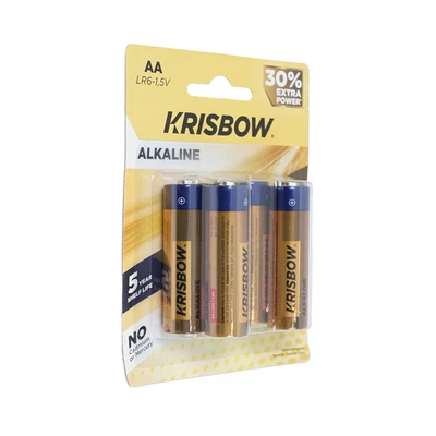 Gambar Krisbow Set 6 Pcs Baterai Alkaline Aa Lr6-1.5v