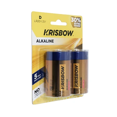 Gambar Krisbow Set 2 Pcs Baterai Alkaline D Lr03-1.5v