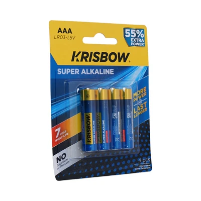 Gambar Krisbow Set 4 Pcs Baterai Super Alkaline Aaa