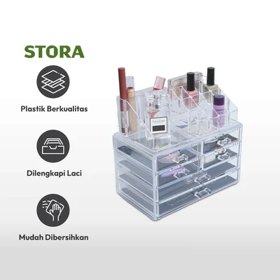 Gambar Stora Organizer Kosmetik Dengan Kompartemen Ukuran L