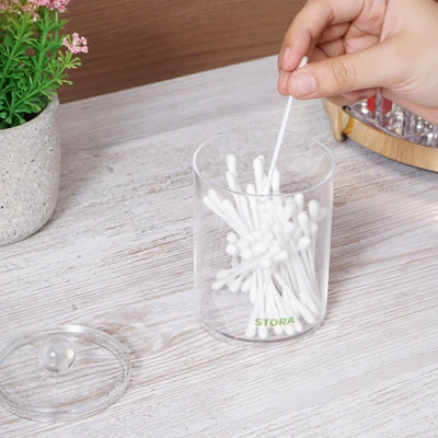 Gambar Stora Tempat Penyimpanan Cotton Buds Round
