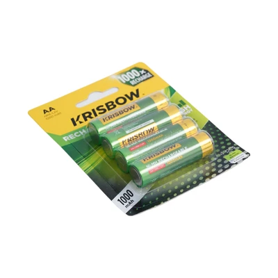 Gambar Krisbow Set 4 Pcs Baterai Rechargeable Aa Hr6 1000 Mah