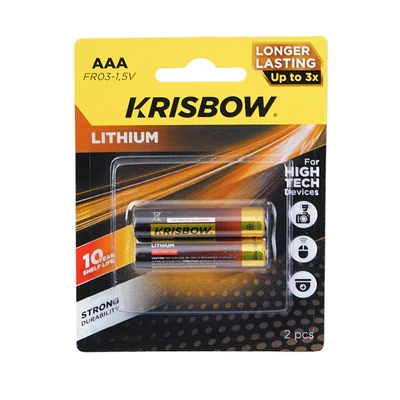 Gambar Krisbow Baterai Lithium AAA Set 2 pcs