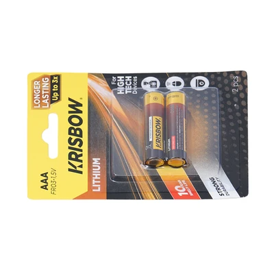Gambar Krisbow Baterai Lithium AAA Set 2 pcs