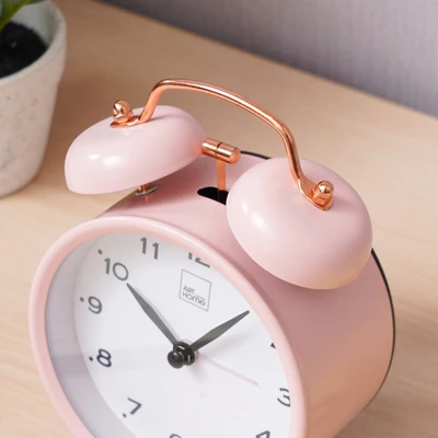 Gambar Arthome Jam Weker Twin Bell 10.5 cm - Rose Gold