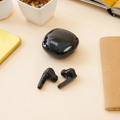 Gambar Ataru Wireless Earphone Tws Pjt-bep2141 - Hitam