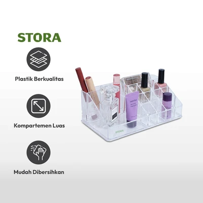 Gambar Stora Organizer Kosmetik Dengan 16 Kompartemen