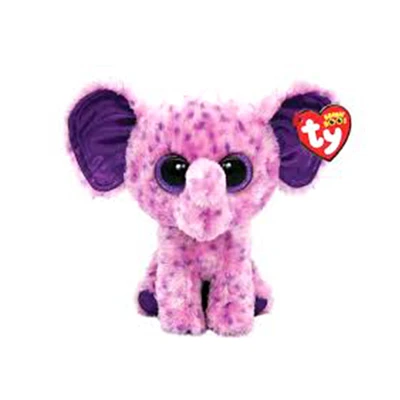 Gambar Ty Beanie Boos Boneka Eva Elephant Reguler - Pink