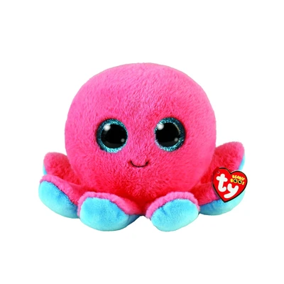 Gambar TY Beanie Boos Boneka Plush Sheldon Octopus Reguler - Pink