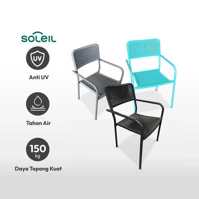 Gambar Soleil Grande Kursi Teras Rattan - Hitam