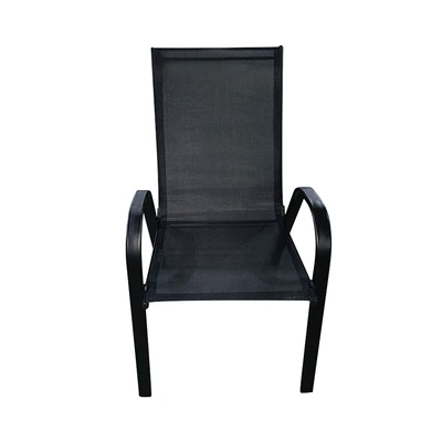 Gambar Soleil Kursi Teras Berlengan Textilene - Hitam