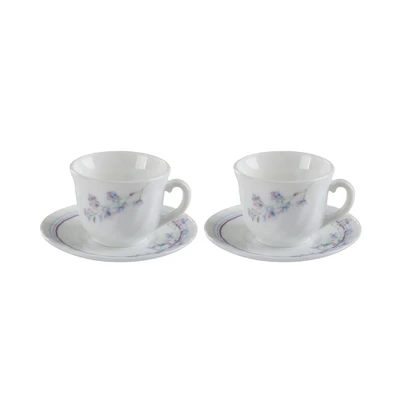 Gambar Delicia Siberica Cangkir Opal Dengan Saucer Set 2 pcs - Putih