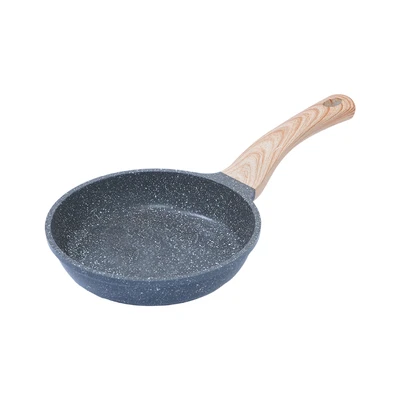 Gambar Cooking Color Krum Wajan Penggorengan Marble Aluminium 20 cm - Abu-Abu