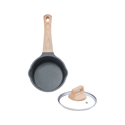 Gambar Cooking Color Krum Panci Saucepan Marble Non-Stick Coating 16 cm - Abu-Abu