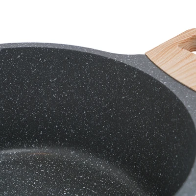 Gambar Cooking Color Krum Panci Casserole Marble Non-Stick Coating 20 cm - Abu-Abu