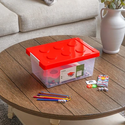 Gambar Stora Kotak Penyimpanan Anak Brick 36.2x24.6x16.5 cm - Merah