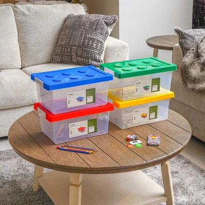 Gambar Stora Kotak Penyimpanan Anak Brick 36.2x24.6x16.5 cm - Biru