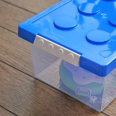 Gambar Stora Kotak Penyimpanan Anak Brick 36.2x24.6x16.5 cm - Biru