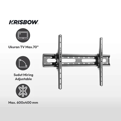 Gambar Krisbow Bracket Tv Dinding Tilt 37-70 Inci - Hitam