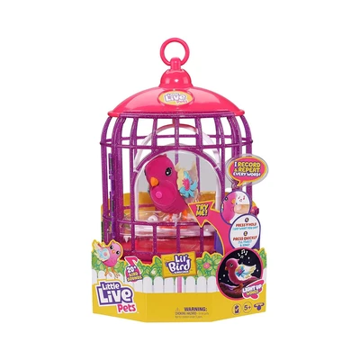 Gambar Little Live Pets Lil Bird Tiara & Cage - Pink/ungu