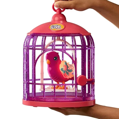 Gambar Little Live Pets Lil Bird Tiara & Cage - Pink/ungu