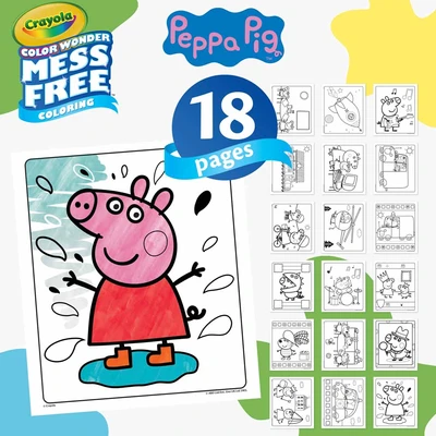 Gambar Crayola Wonder Mess Free Peppapig Colorpage Marker 757000