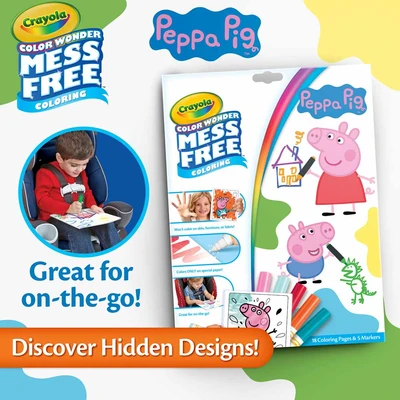 Gambar Crayola Wonder Mess Free Peppapig Colorpage Marker 757000