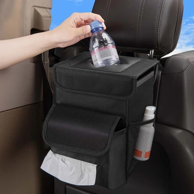 Gambar Otto Klasse Tempat Sampah Mobil Dengan Organizer Backseat - Hitam