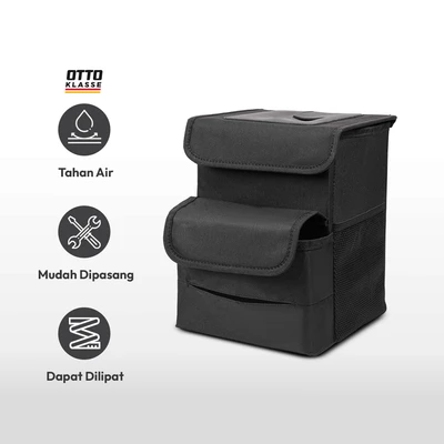 Gambar Otto Klasse Tempat Sampah Mobil Dengan Organizer Backseat - Hitam
