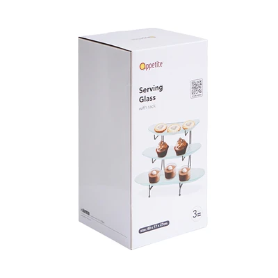 Gambar Appetite Milen Wadah Saji Dengan Rak 48x17x27 cm Set 3 pcs
