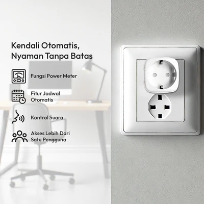 Gambar Krisbow Sync Steker Smart Plug UE Dengan Monitoring Function