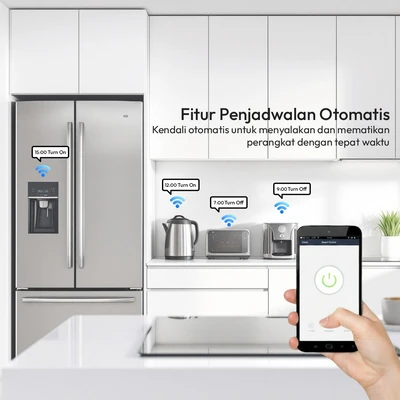Gambar Krisbow Sync Steker Smart Plug UE Dengan Monitoring Function