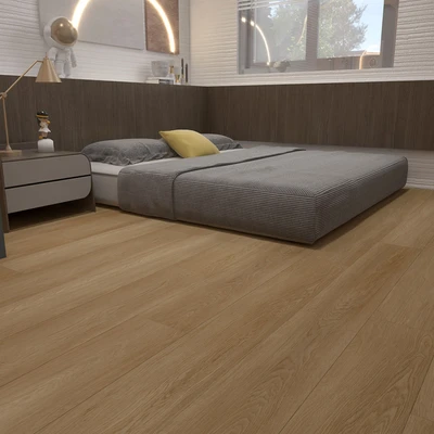 Gambar Krisfloor 122x18x0.4 Cm Lantai Parket Spc - Light Oak