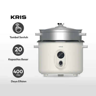 Gambar Kris 1.5 Ltr Rice Cooker Steamer Manual - Putih