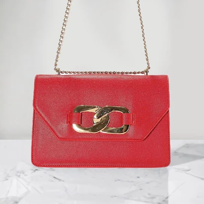 Gambar Chrisbella Thys Tas Selempang Cross Gold Chain - Merah