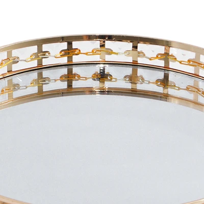 Gambar Informa 26x26x4.5 cm Nampan Dekorasi Oval Small - Gold