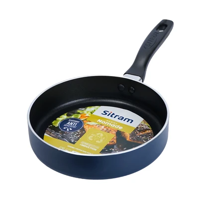 Gambar Sitram Wajan Penggorengan Mini Aluminium 16 cm - Biru Navy