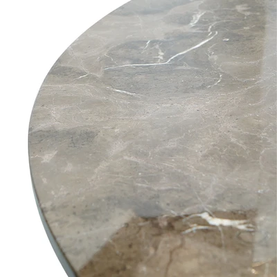 Gambar Informa Heaven Meja Makan Marble Round - Cokelat