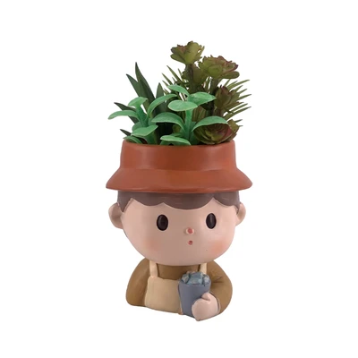 Gambar Arthome Tanaman Artifisial Succulent Dengan Pot Drink 9x9x15 cm - Mix