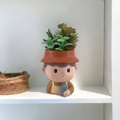 Gambar Arthome Tanaman Artifisial Succulent Dengan Pot Drink 9x9x15 cm - Mix