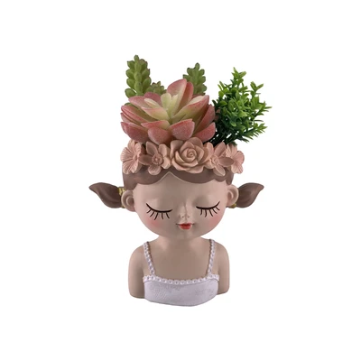 Gambar Arthome Tanaman Artifisial Succulent Dengan Pot Gleam 11x13x14.5 cm - Mix