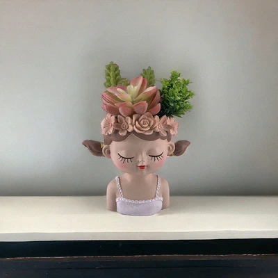 Gambar Arthome Tanaman Artifisial Succulent Dengan Pot Gleam 11x13x14.5 cm - Mix