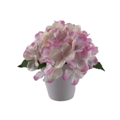 Gambar Arthome Bunga Artifisial Hydrangea Dengan Pot Pastel 11x11x16 cm Random