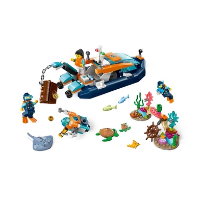 Gambar LEGO Set City Explorer Diving Boat 60377