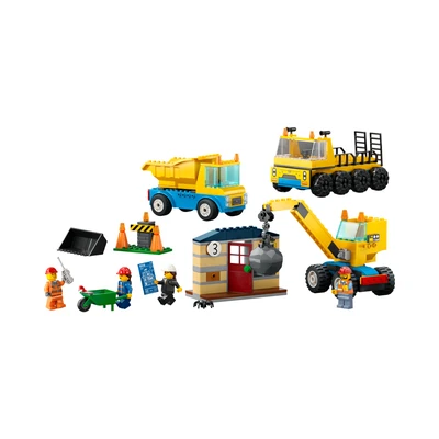 Gambar LEGO Set Construction Trucks & Wrecking Ball Crane 60391