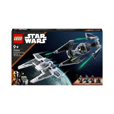 Gambar LEGO Star Wars Mandalorian Fang Fighter Vs Tie Interceptor 75348