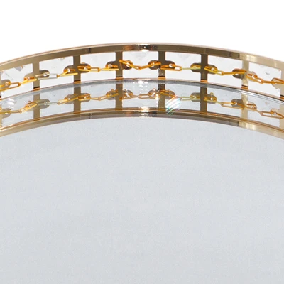 Gambar Informa 31.5x31.5x4.5 cm Nampan Dekorasi Oval Big - Gold