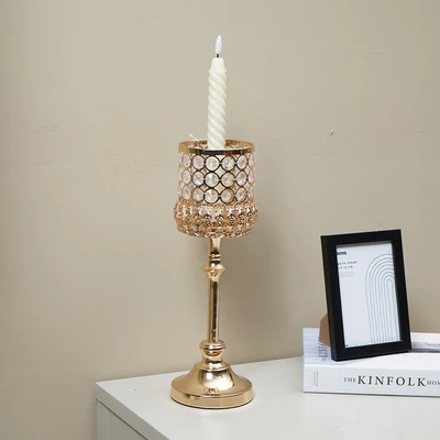 Gambar Informa 12x12x35.5 cm Hera Tempat Lilin Dekorasi A2 - Gold