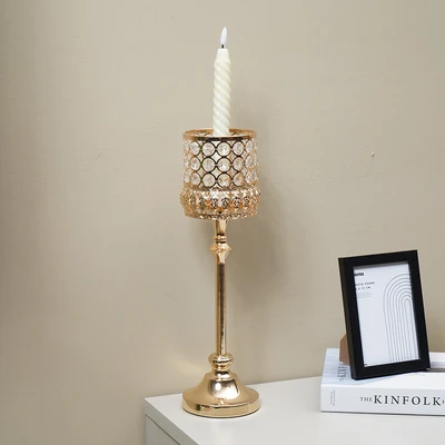 Gambar Informa 12x12x39.5 cm Hera Tempat Lilin Dekorasi A3 - Gold